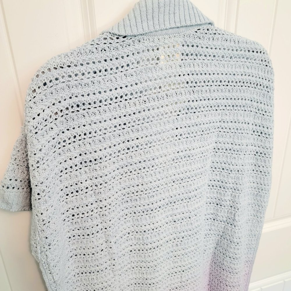 Free People Size Medium Ombré Open Stitch Short Sleeve Knit Cardigan NWT $248 - Picture 11 of 12